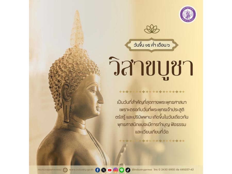 วันขึ้น 15 ค่ำ เดือน 6 วันวิสาขบูชา 22 พฤษภาคม 2567