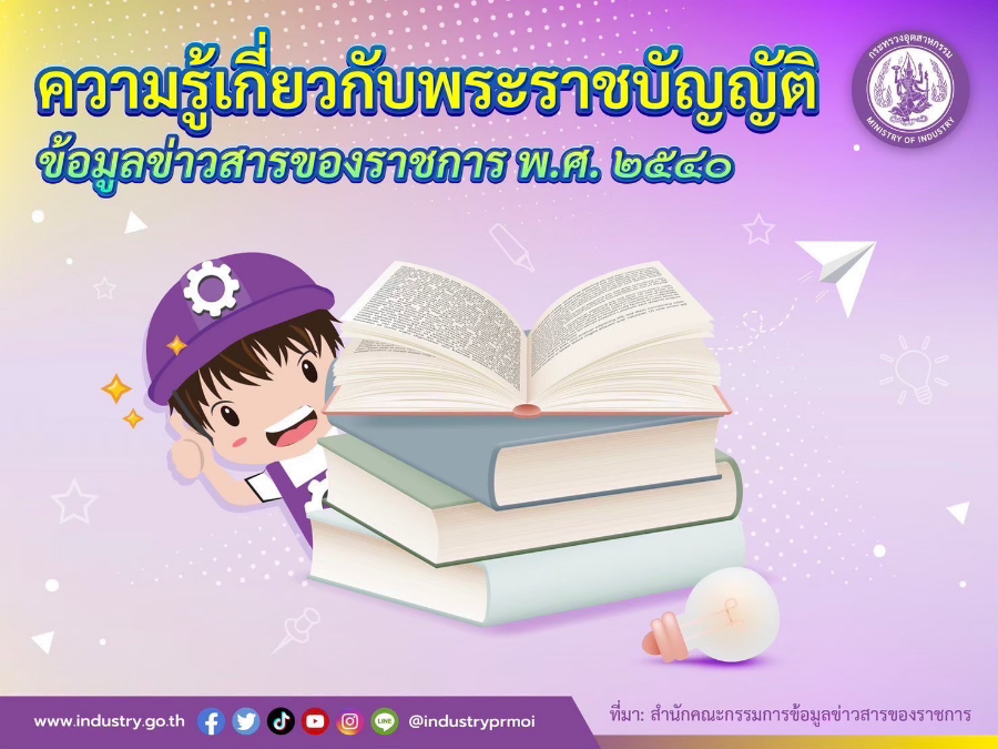 ความรู้เกี่ยวกับพระราชบัญญัติข้อมูลข่าวสารของราชการ พ.ศ. 2540 ประจำเดือนกรกฎาคม 2567